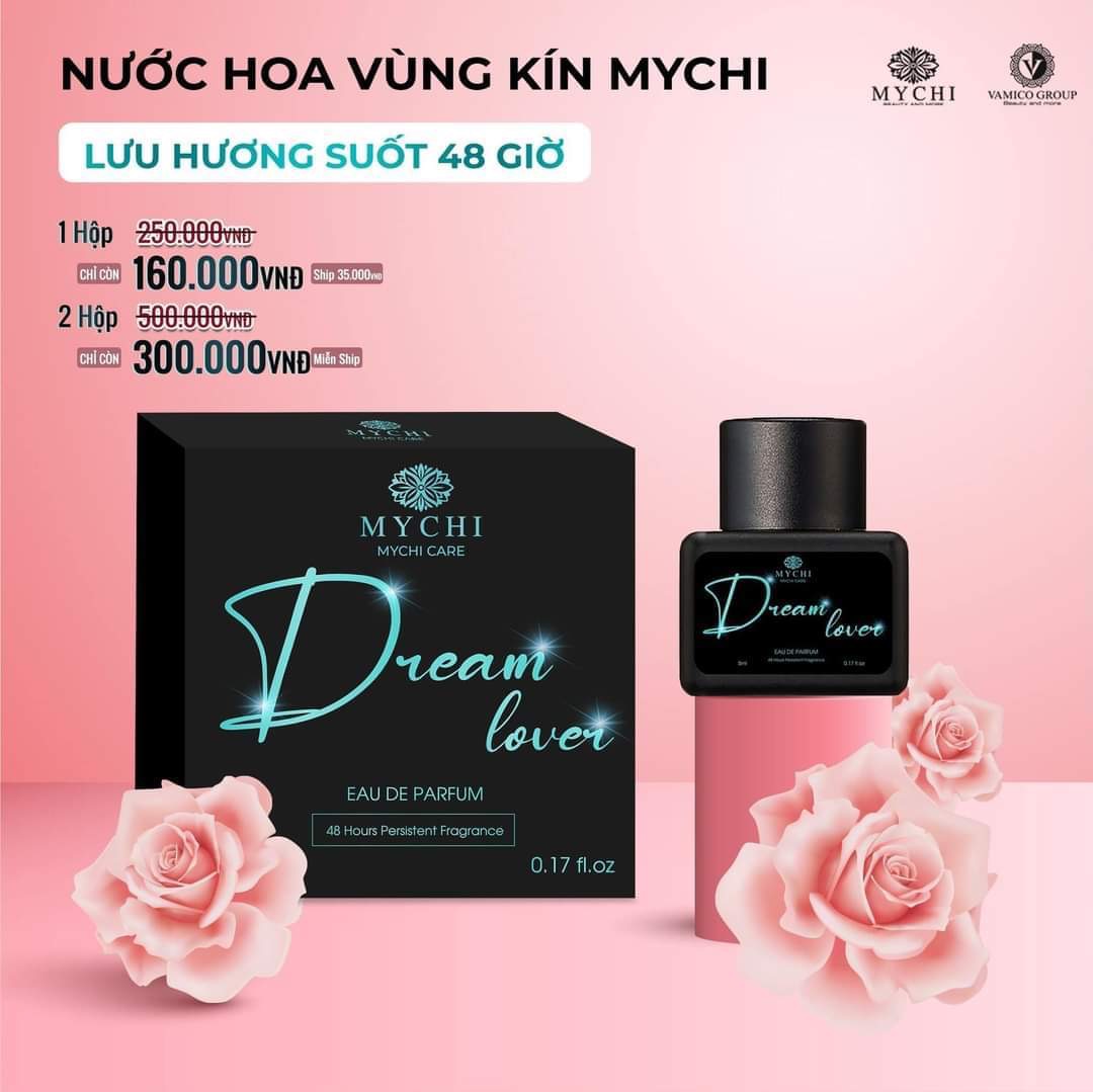 (che tên) Nước hoa vùng kín Mychi care Dream Love (nhẹ nhàng quyến rũ) Lưu hương 48 giờ