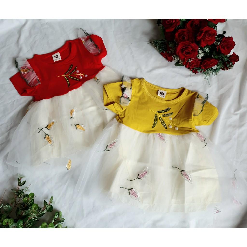 ĐẦM CÔNG CHÚA CHO BÉ GÁI TỪ 5-12KG HÀNG LỤA CAO CẤP