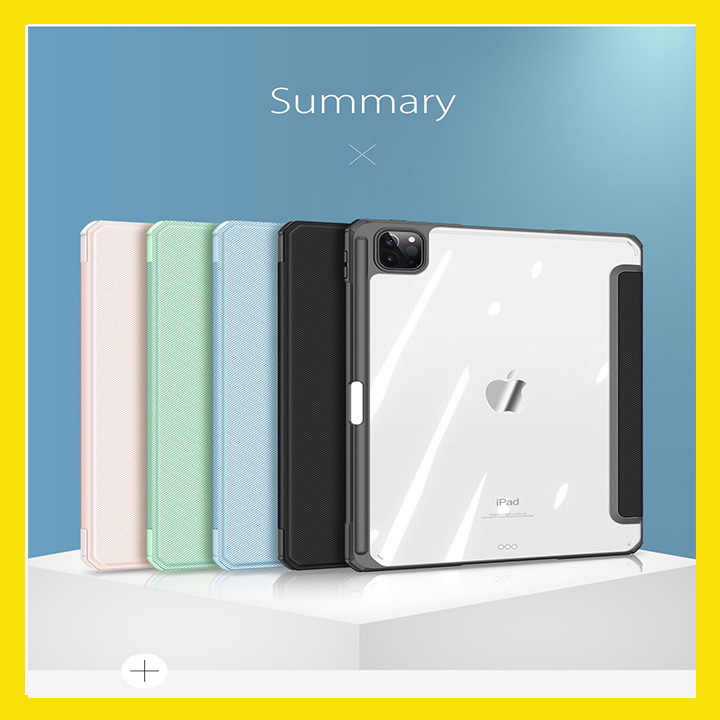 Bao da Chính Hãng DUX DUCIS TOBY cho IPad Pro 11 inch 2020 cao cấp có mặt lưng trong không ố màu, chống sốc ,có khay đựng bút - Hàng chính hãng