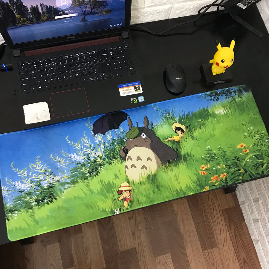 Miếng Lót Chuột, Bàn Di Chuột, mouse pad anime Totoro cỡ lớn (80x30x0.3) - Hàng chính hãng / Hàng nhập khẩu