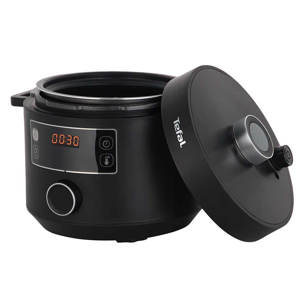 Nồi Điện Đa Năng TEFAL CY754830 Turbo Cuisine Dung Tích 5 Lít Gồm 10 Chức Năng: Áp Suất, Nấu Chậm, Nấu Cơm, Xào, Hấp, Nướng Bánh, Sữa Chua, Công Suất 1090 W - Hàng Nhập Khẩu