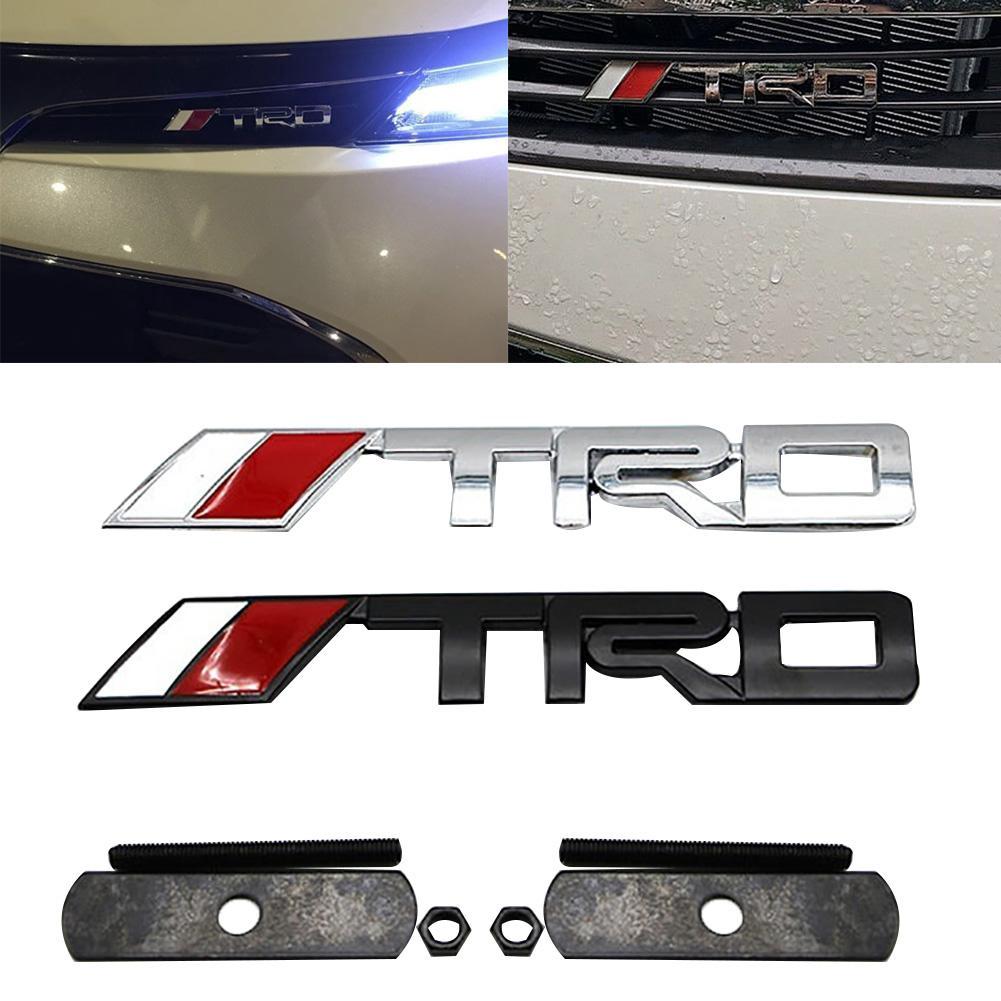 Miếng Dán Kim Loại In Chữ TRD Thời Trang Trang Trí Lưới Tản Nhiệt Xe Hơi