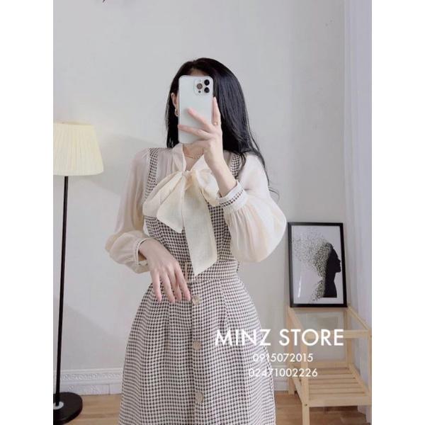 VÁY DẠ TK PHỐI TAY SƠ MI BÈO NƠ
