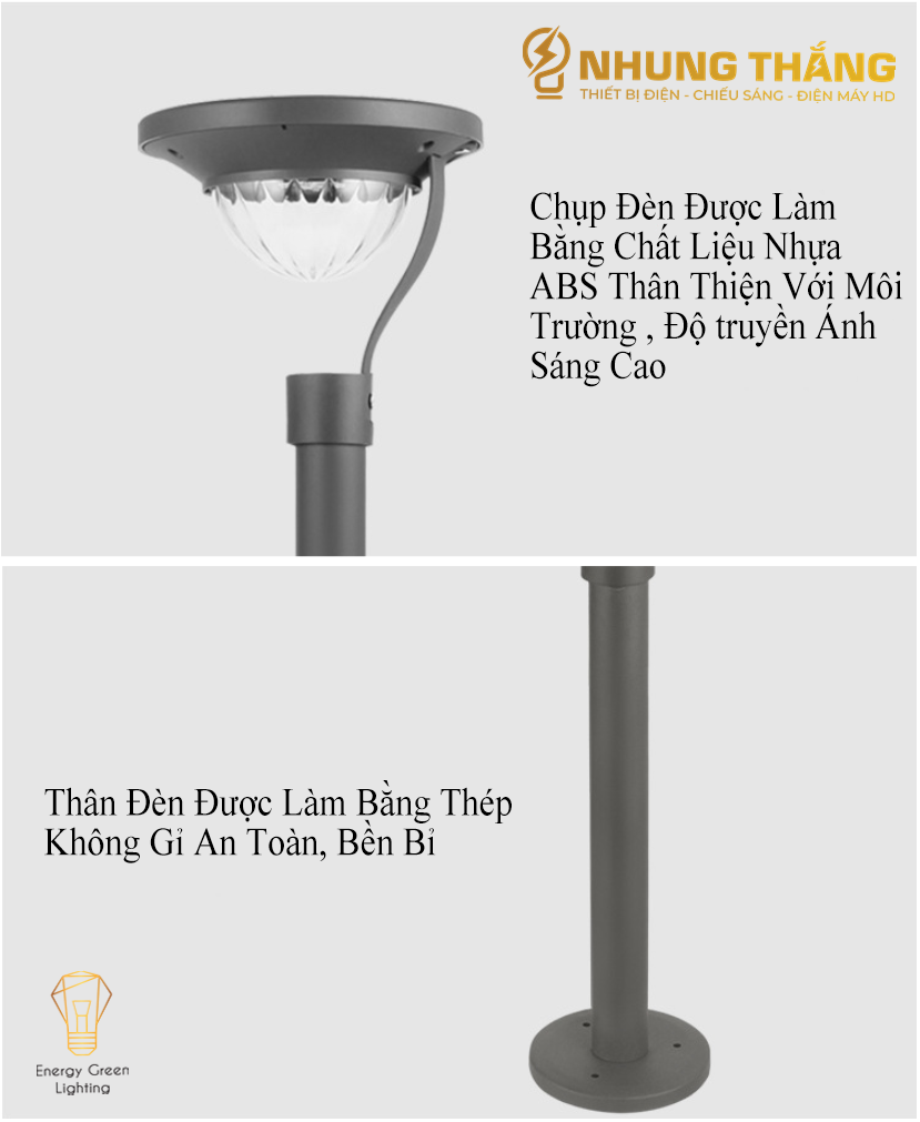 Đèn LED Sân Vườn MT-42515 - Sử Dụng Năng Lượng Mặt Trời - Chống Nước IP65 - Thân Bọc Thép Không Gỉ - Pin 800mAh