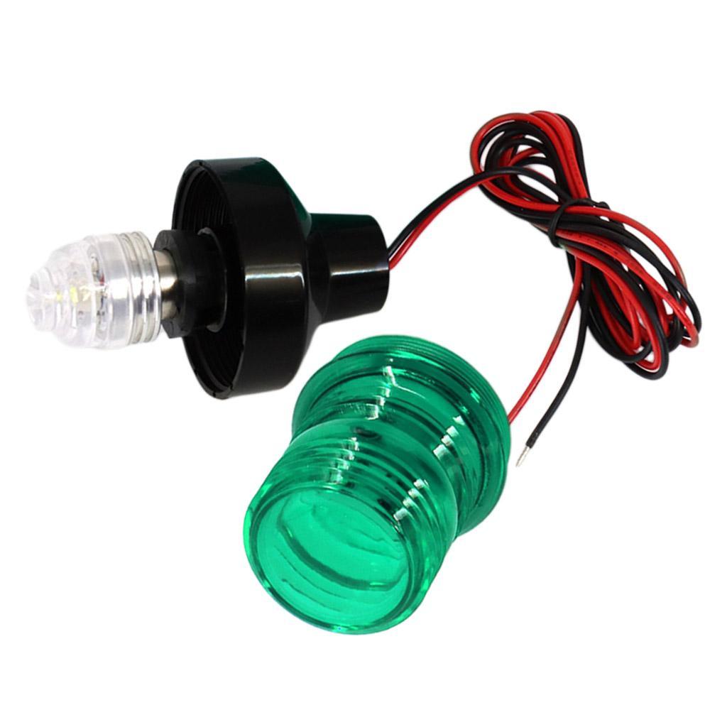 Waterproof Boat Yacht LED Navigation 12V/24V Green 360 Warning Signal Light