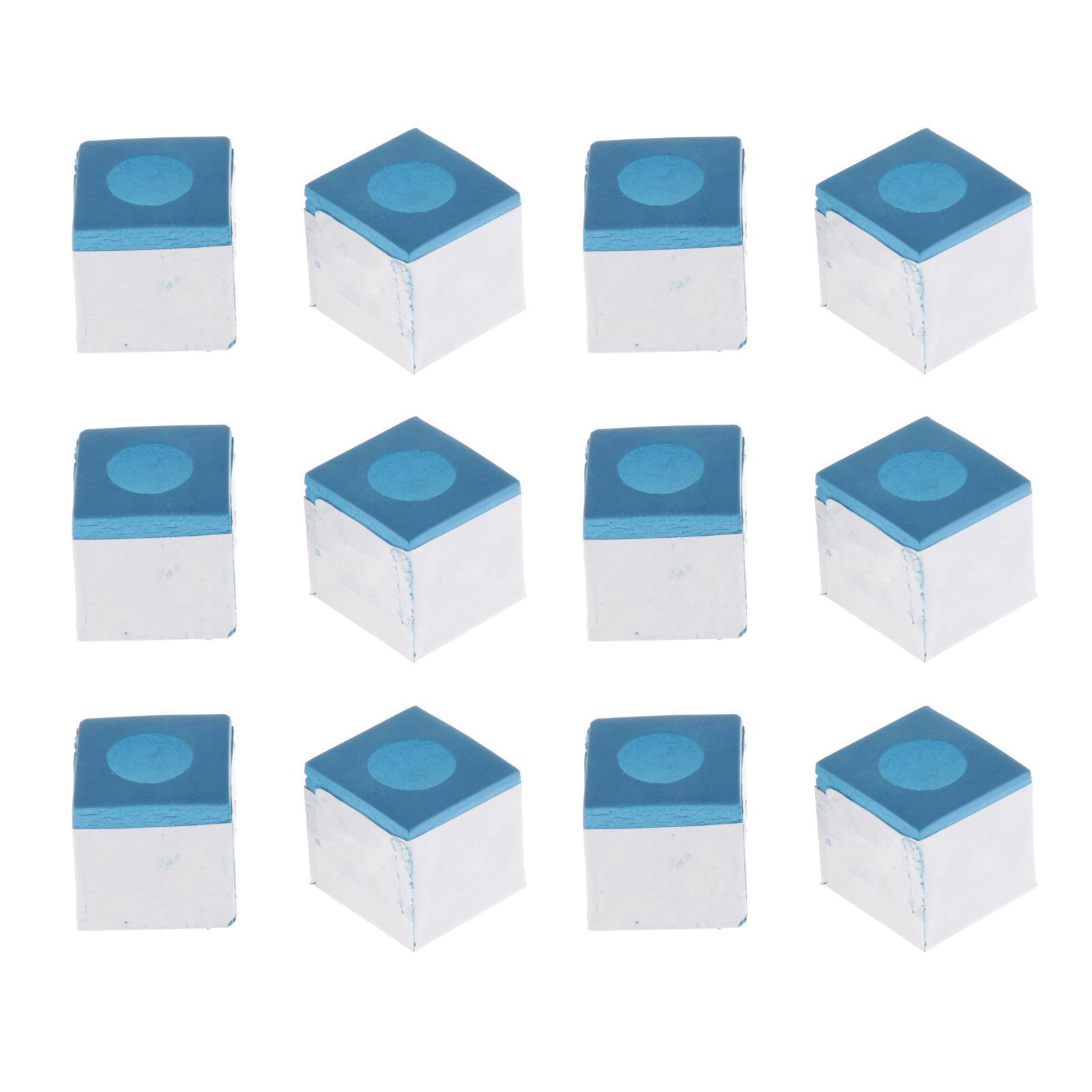 12 Pieces Pool Chalk Cubes Cubes of Pool Cue Chalk Accessory for Tournaments