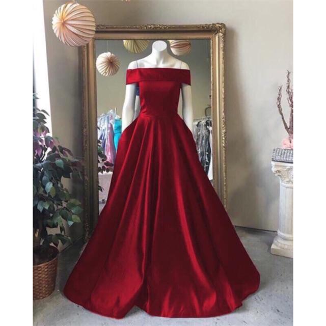 Đầm Maxi xoè bẹt vai SANG TRỌNG MS15Y ( Size M, L đến 58kg )MM MM