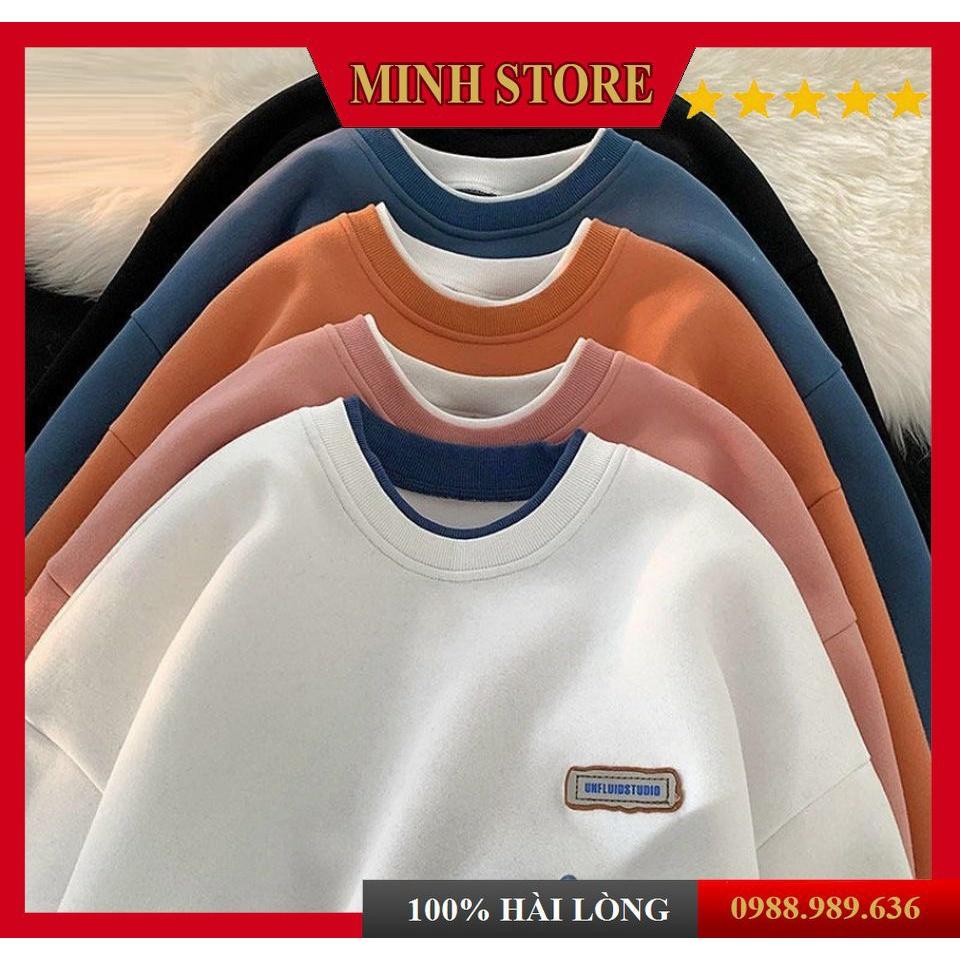 Áo sweater nam nữ cổ tròn dài tay, Áo Sweater nam form rộng mẫu mới nhất phong cách trẻ trung AD02 - MINHSTORE