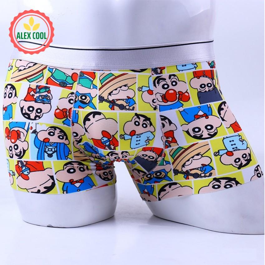 Combo 4 Quần sịp quần lót nam sịp doremon hoạt hình thun lạnh siêu nhẹ