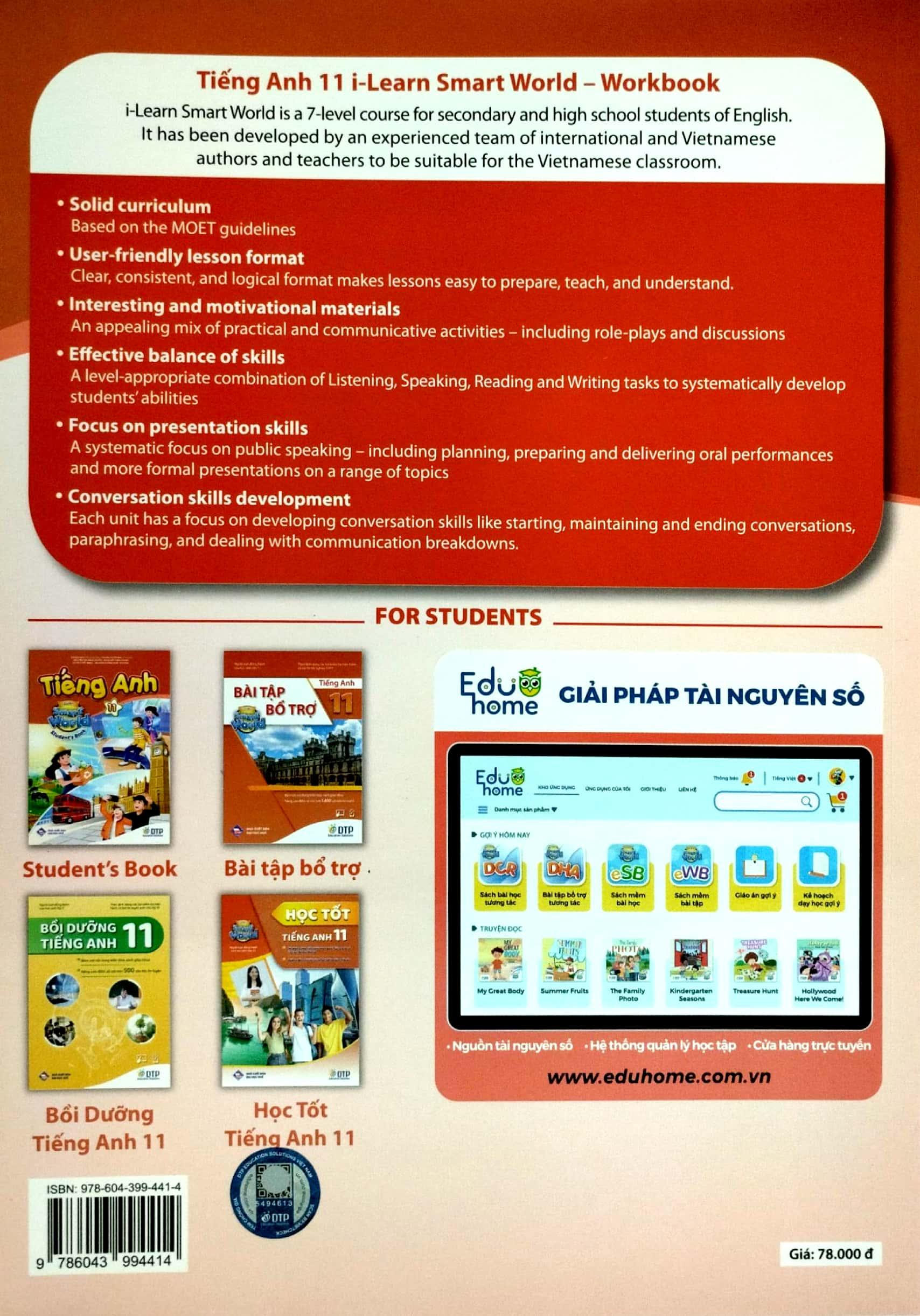 Tiếng Anh 11 I-Learn Smart World - Workbook