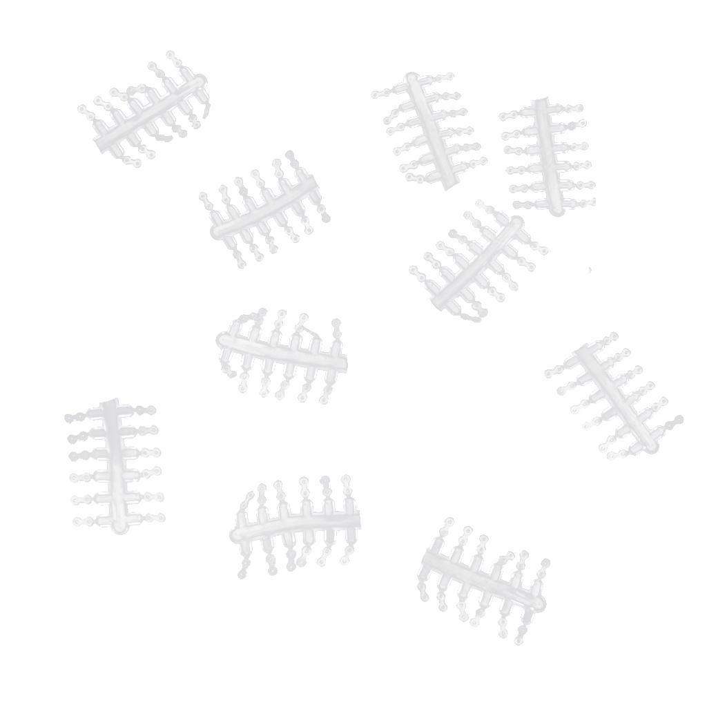 10pc Carp Fishing Boilie Stop Double Ring Rubber Hair Rig Bait Stopper Clear