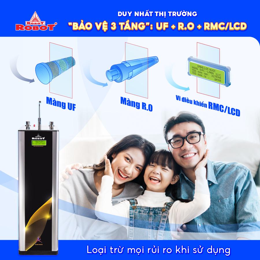 Máy Lọc Nước Nóng Nguội ROBOT Classy Pro 339GH-UR Công Nghệ Lọc R.O + U.F - Hàng Chính Hãng