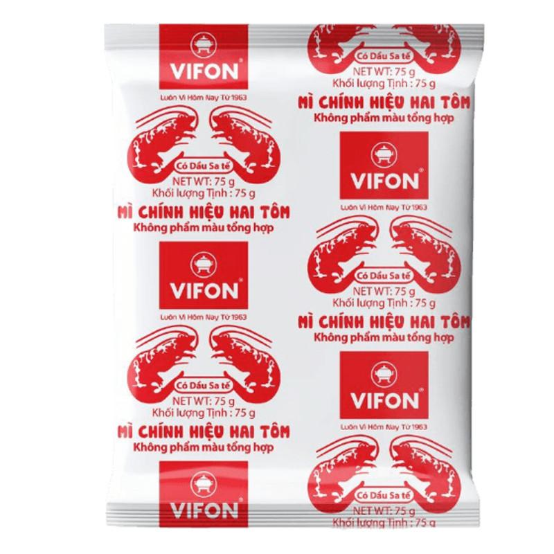 Thùng 30 Gói Mì Chính Hiệu Hai Tôm VIFON 75g