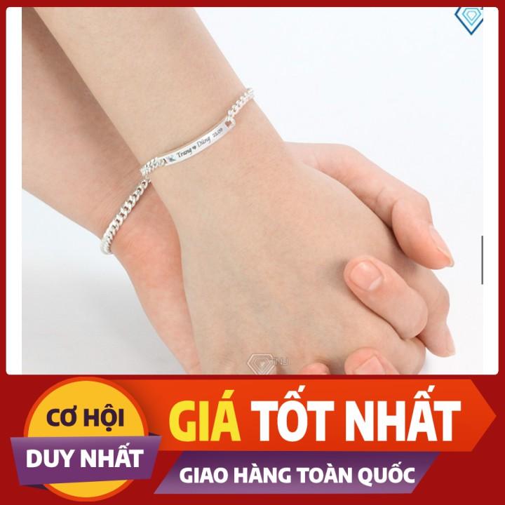 Vòng tay & Lắc tay Bạc khắc tên️Vàng Bạc Trang Quỳnh - chuyên phụ kiên trang sức bạc