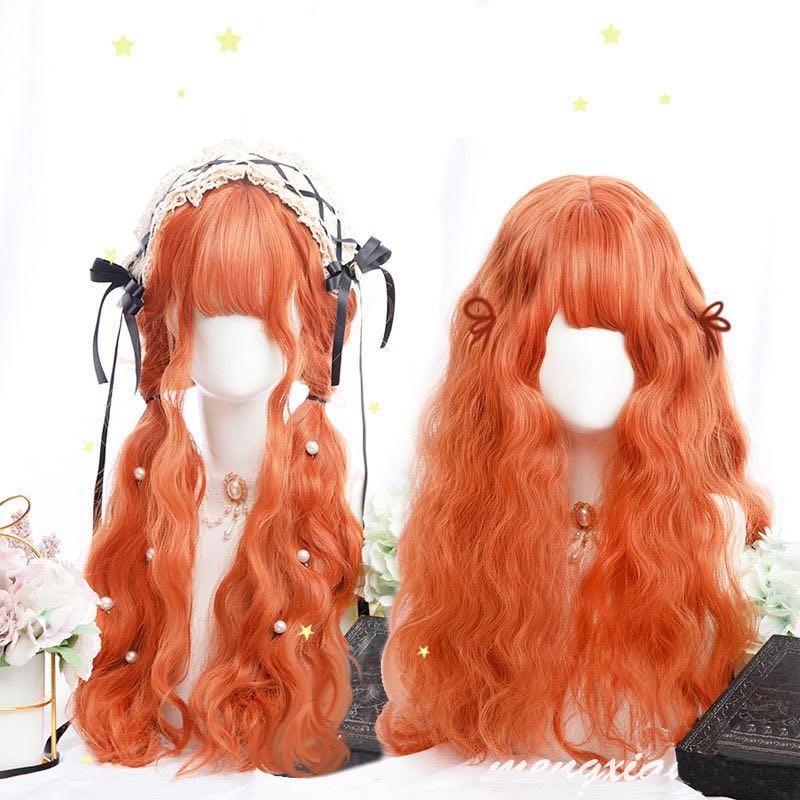 Wig/Tóc giả teen/lolita/cosplay cam xoăn xù nữ tính hoá trang cung hoàng đạo B0062