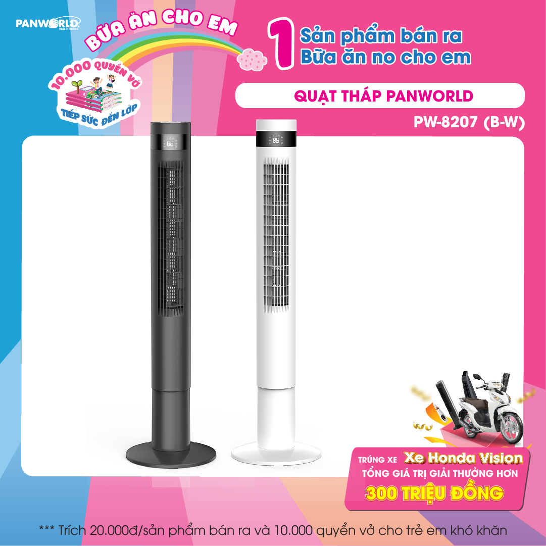 Quạt tháp không cánh Panworld PW-8207 thương hiệu Thái Lan - Hàng chính hãng