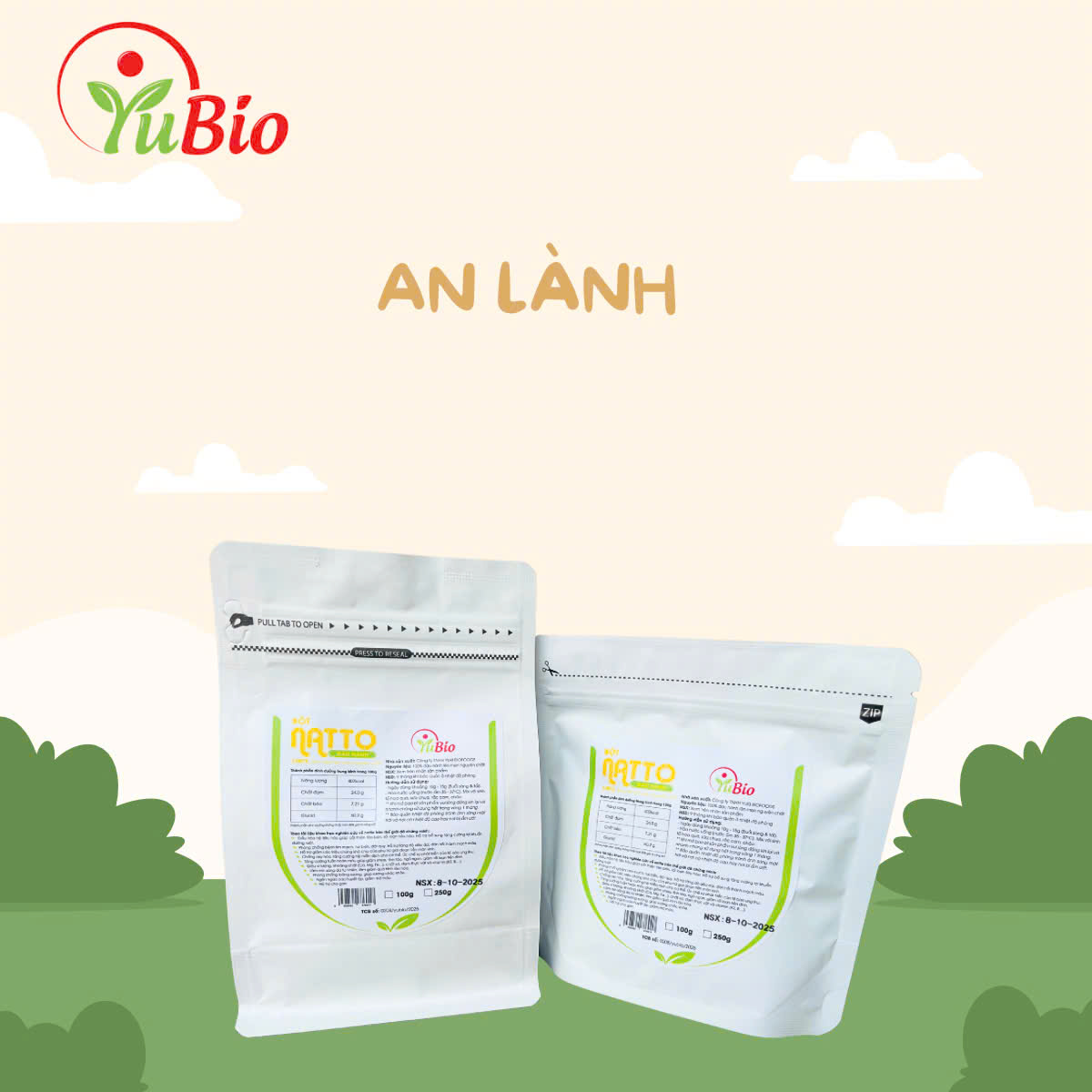 Bột NATTO ĐẬU NÀNH YUBIO 100G