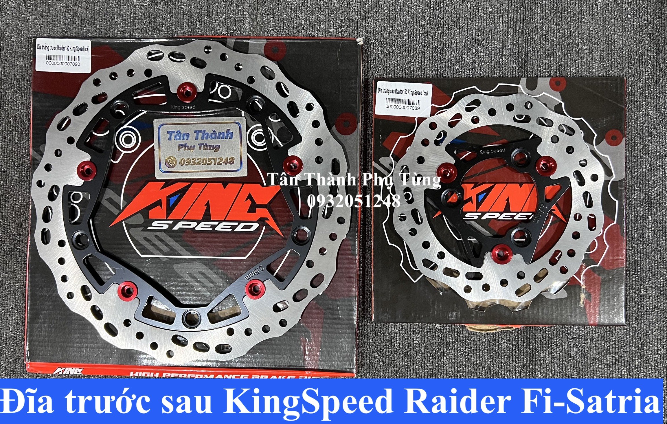 Đĩa trước sau KingSpeed dành cho Raider Fi, Satria