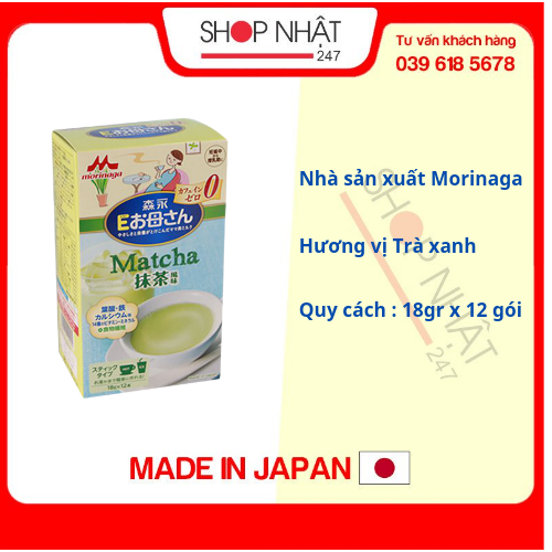 Sữa Bầu Morinaga Nội Địa Vị Trà Xanh