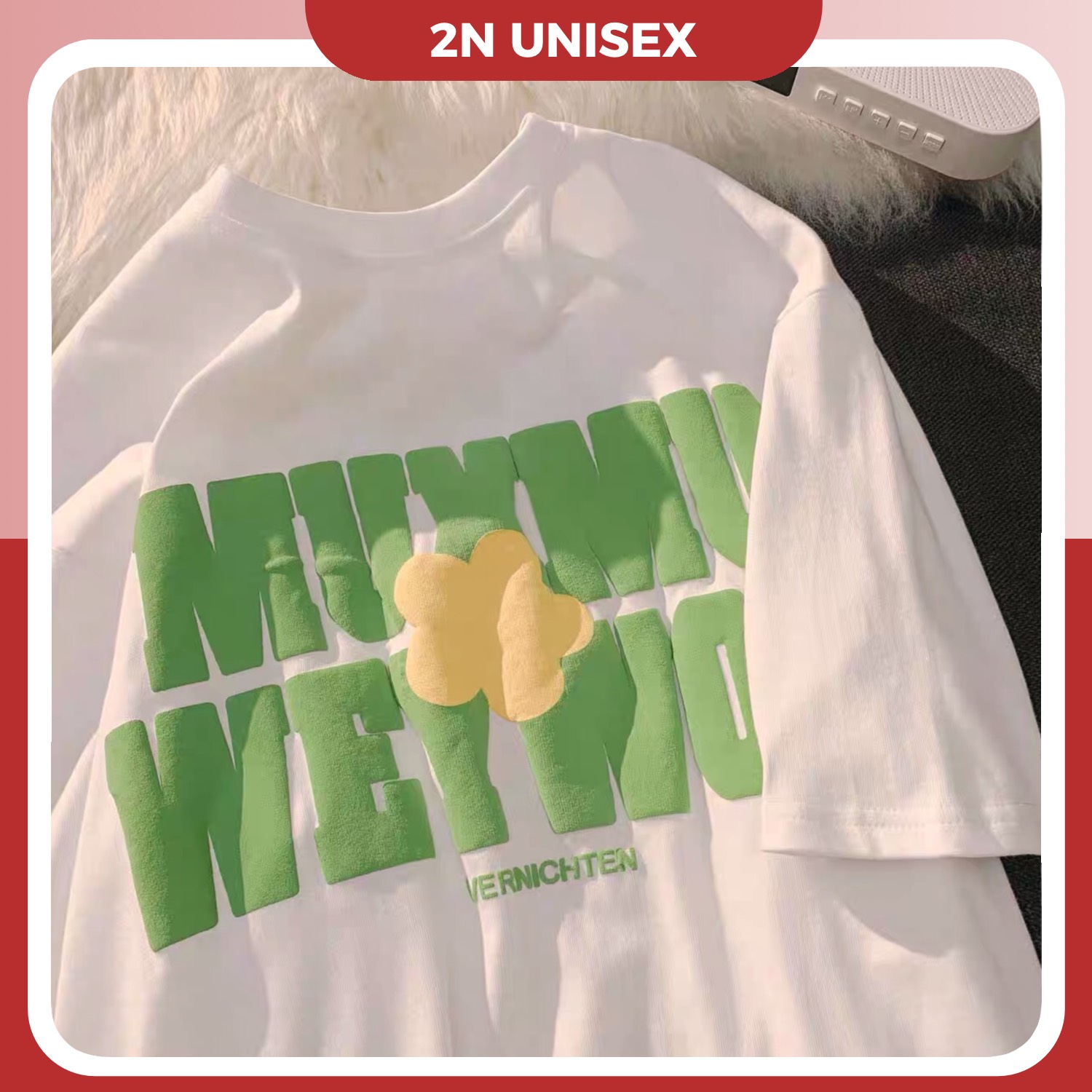 Áo thun tay lỡ form rộng - phông nam nữ cotton oversize - T shirt hoa muxmu - 2N Unisex