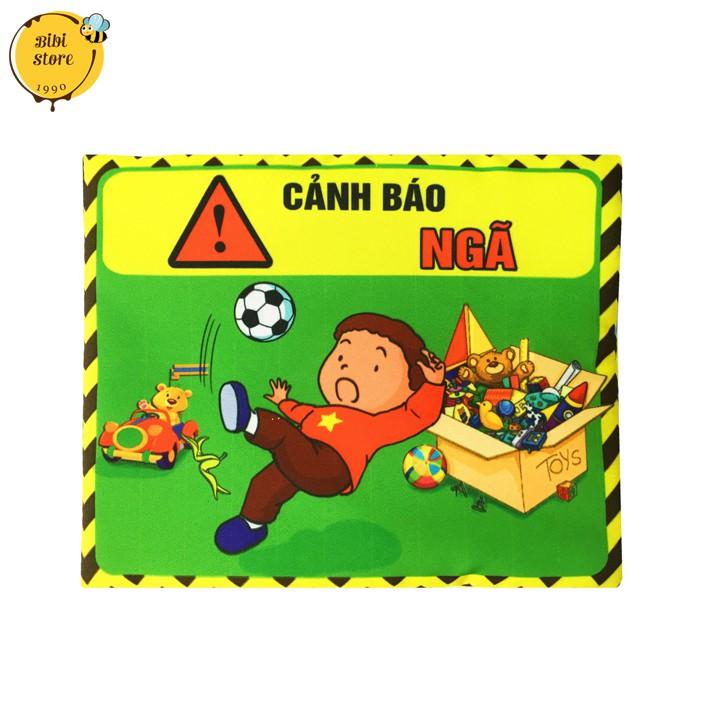 Sách vải cho bé chủ đề Cảnh báo Ngã cảnh báo cho bé biết các tình huống dễ làm bé bị ngã