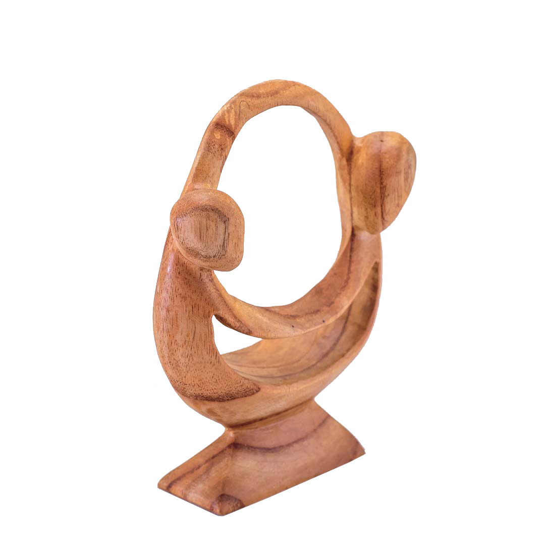 Đồng thuận – tượng gỗ điêu khắc thủ công trừu tượng - quà tặng nghệ thuật trang trí nhà - bộ sưu tập love