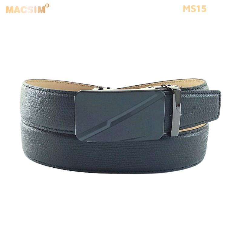 Thắt lưng nam -Dây nịt nam da thật cao cấp nhãn hiệu Macsim MS15