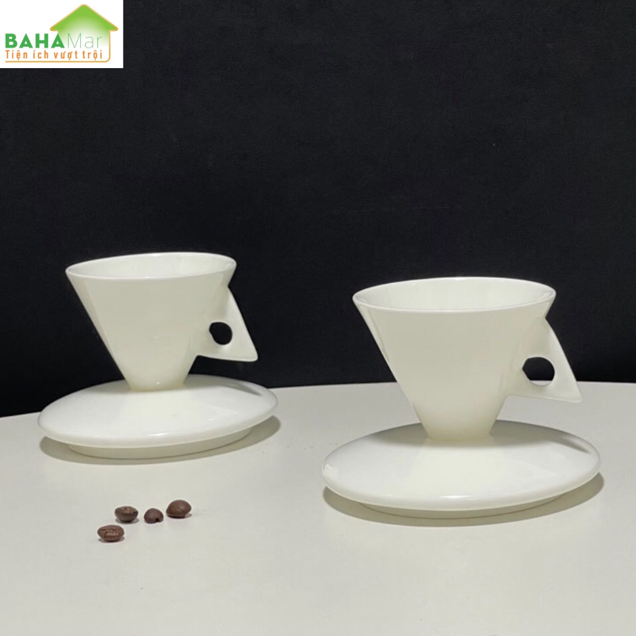 TÁCH CÀ PHÊ HÌNH NÓN BẰNG SỨ XƯƠNG CAO CẤP "BAHAMAR" Thiết kế hình Nón nhìn như kim tự tháp rất tinh tế và đẹp mắt - như một tác phẩm nghệ thuật