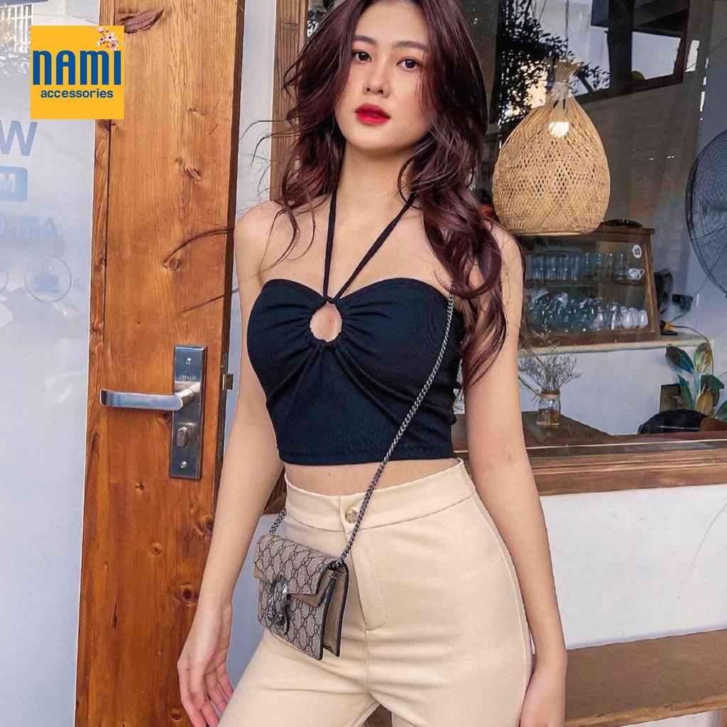 ÁO ỐNG CROPTOP ÔM BODY KHOÉT NGỰC XỊN SÒ PHỐI GÌ CŨNG ƯNG - QANU409