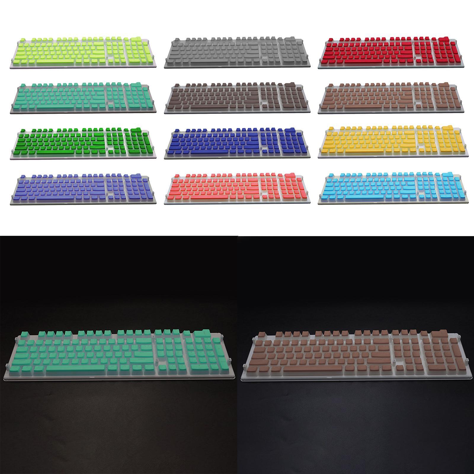 108 Keys Double Pudding Keycaps for Cherry Mechanical Keyboard Gray