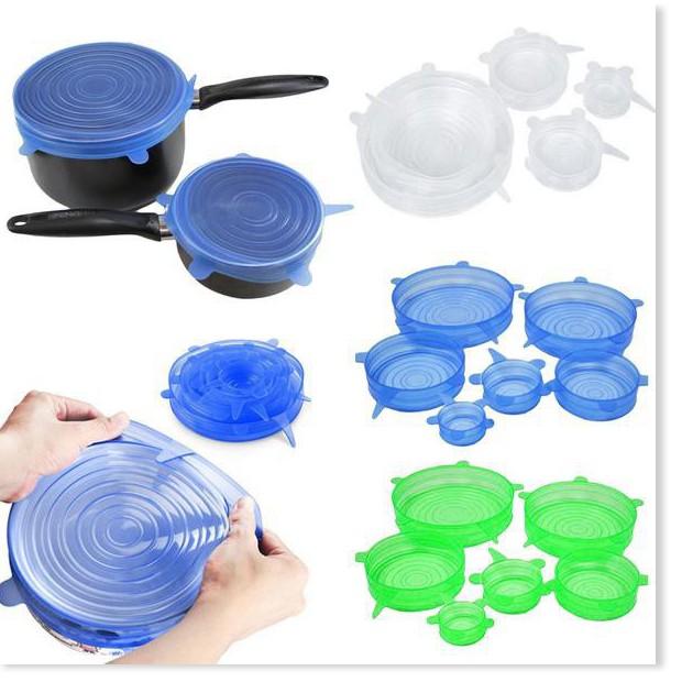 Combo 6 nắp đậy thực phẩm chất liệu silicon