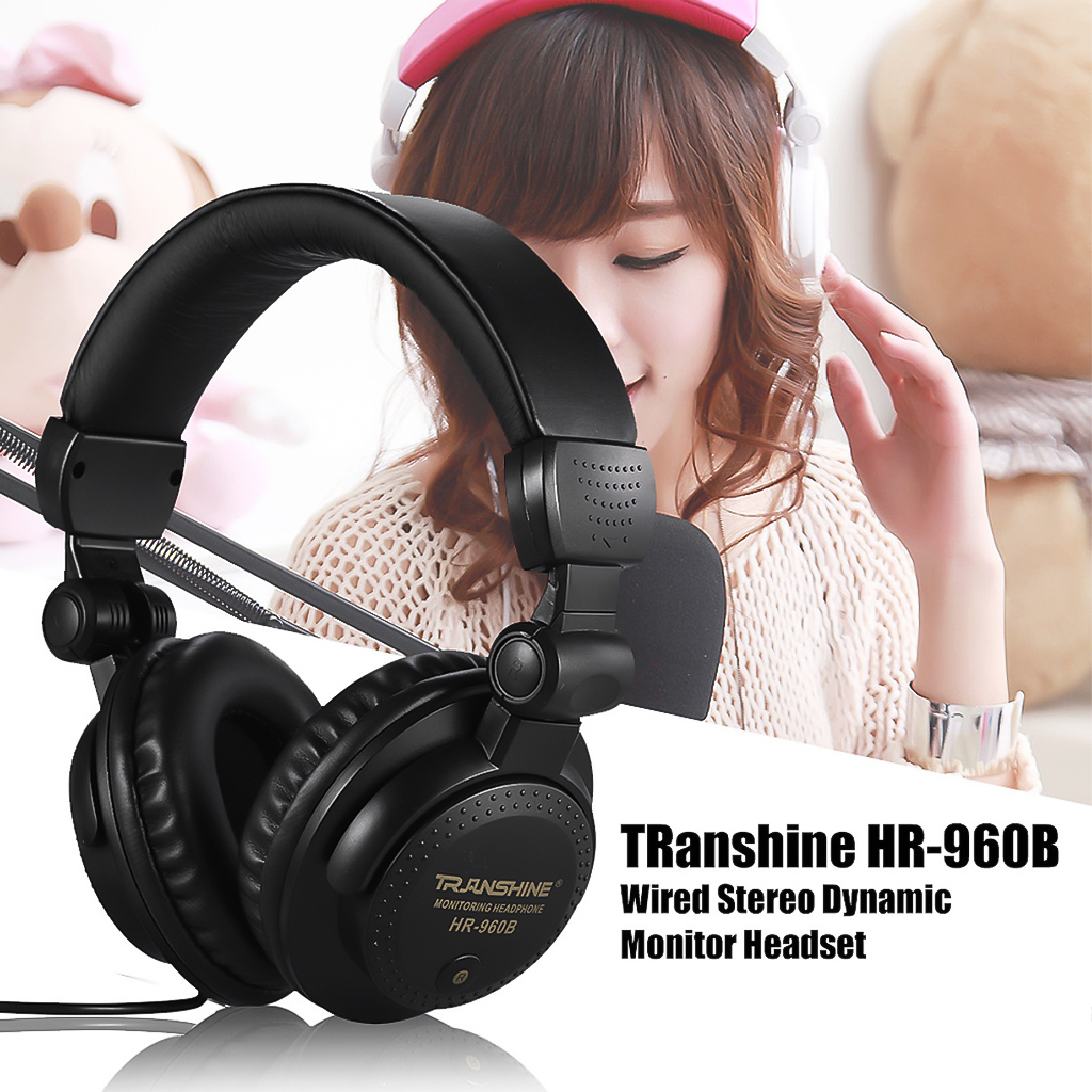 Tai Nghe Kiểm Âm Transhine HR-960B Tai Nghe Chụp Tai Dành Cho Thu Âm - Hàng Nhập Khẩu