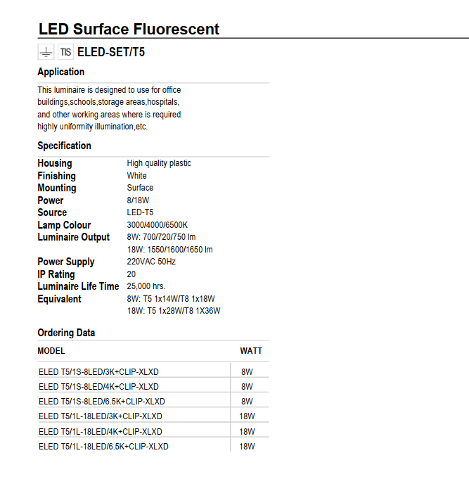ĐÈN LED LUMAX#ELED T5/1S-8LED/4K