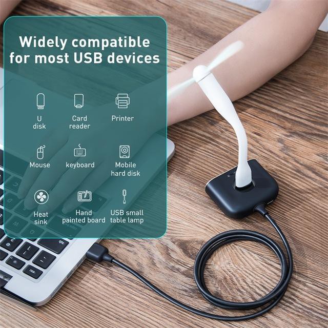 Bộ Chia HUB Ra 4 Cổng USB 3.0 Chuyển Đổi Từ Type C Ra 4 Cổng USB Hoặc Từ USB Ra 4 Cổng USB - Hàng Chính Hãng Baseus