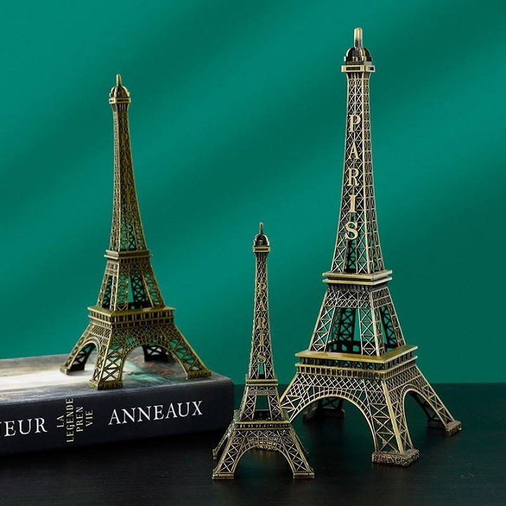 Mô hình tháp Eiffel hợp kim trang trí đẳng cấp, sang trọng - SIZE LỚN CAO 25CM VÀ CAO 32CM