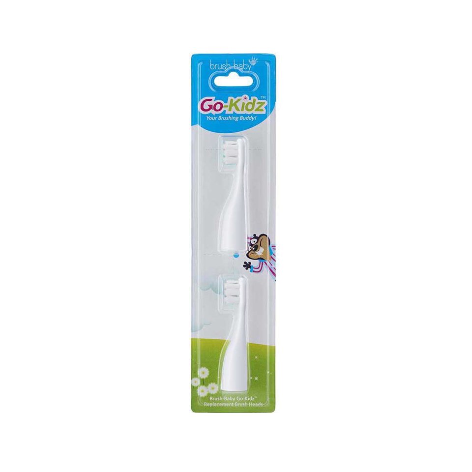 Brush-Baby Bộ 2 đầu bàn chải thay thế tiện dụng cho bàn chải điện GoKidz (Từ 3 tuổi)