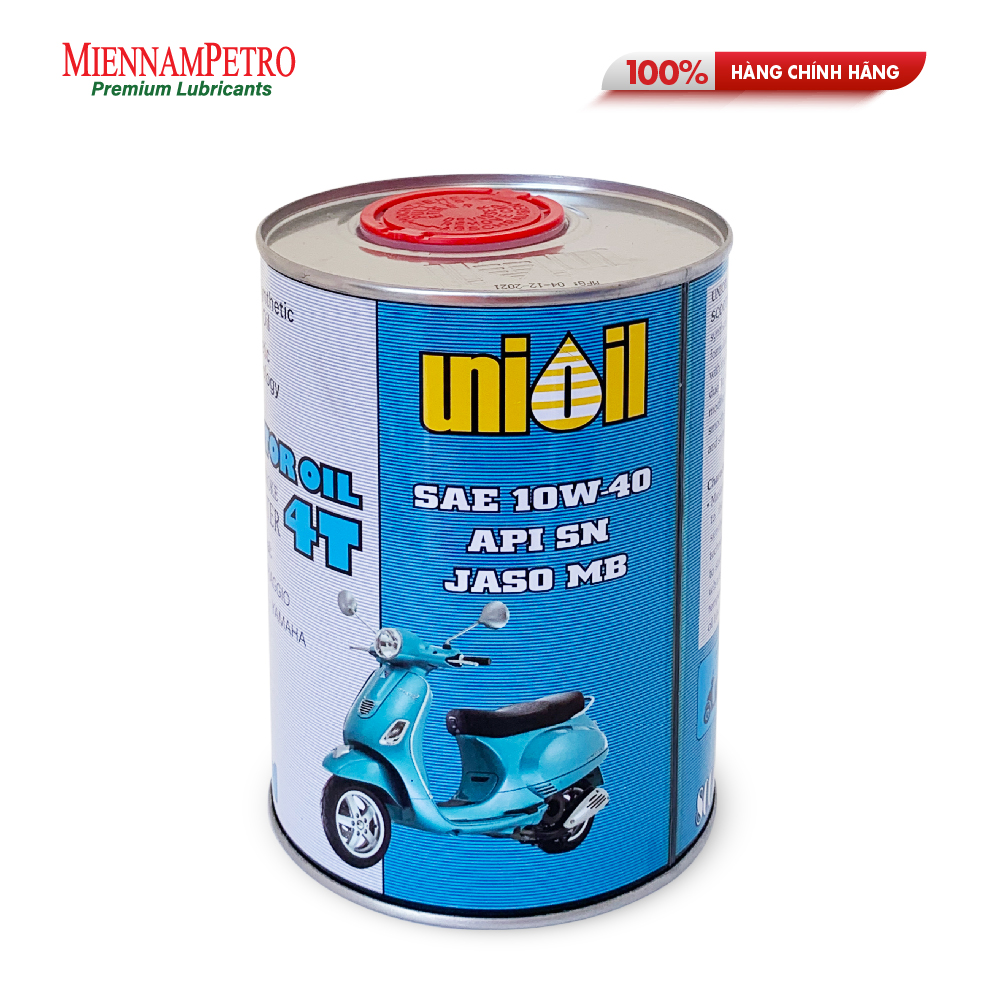 Dầu Nhớt Tổng Hợp MiennamPetro Unioil Motor Oil 4T Scooter 10W-40 API SN JASO MB 0.8L Cao Cấp Dành Cho Xe Tay Ga