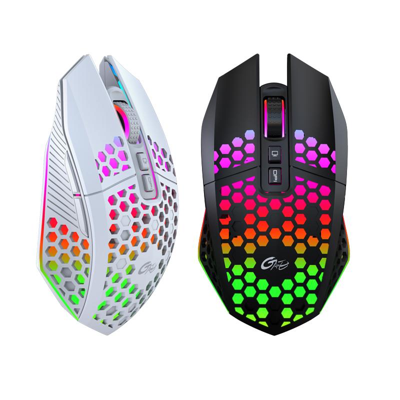 X801 Sạc Không Dây Chơi Game 8 Nút LED Tổ Ong Rỗng Thiết Kế Công Thái Học RGB Chuột Chơi Game Với Bên Ngoài Đầu Thu