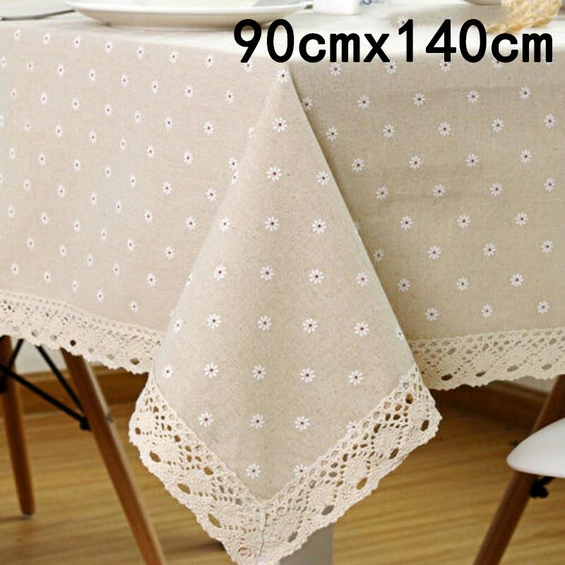 Khăn trải bàn viền ren làm từ cotton chất lượng cao phù hợp với mọi gia đình