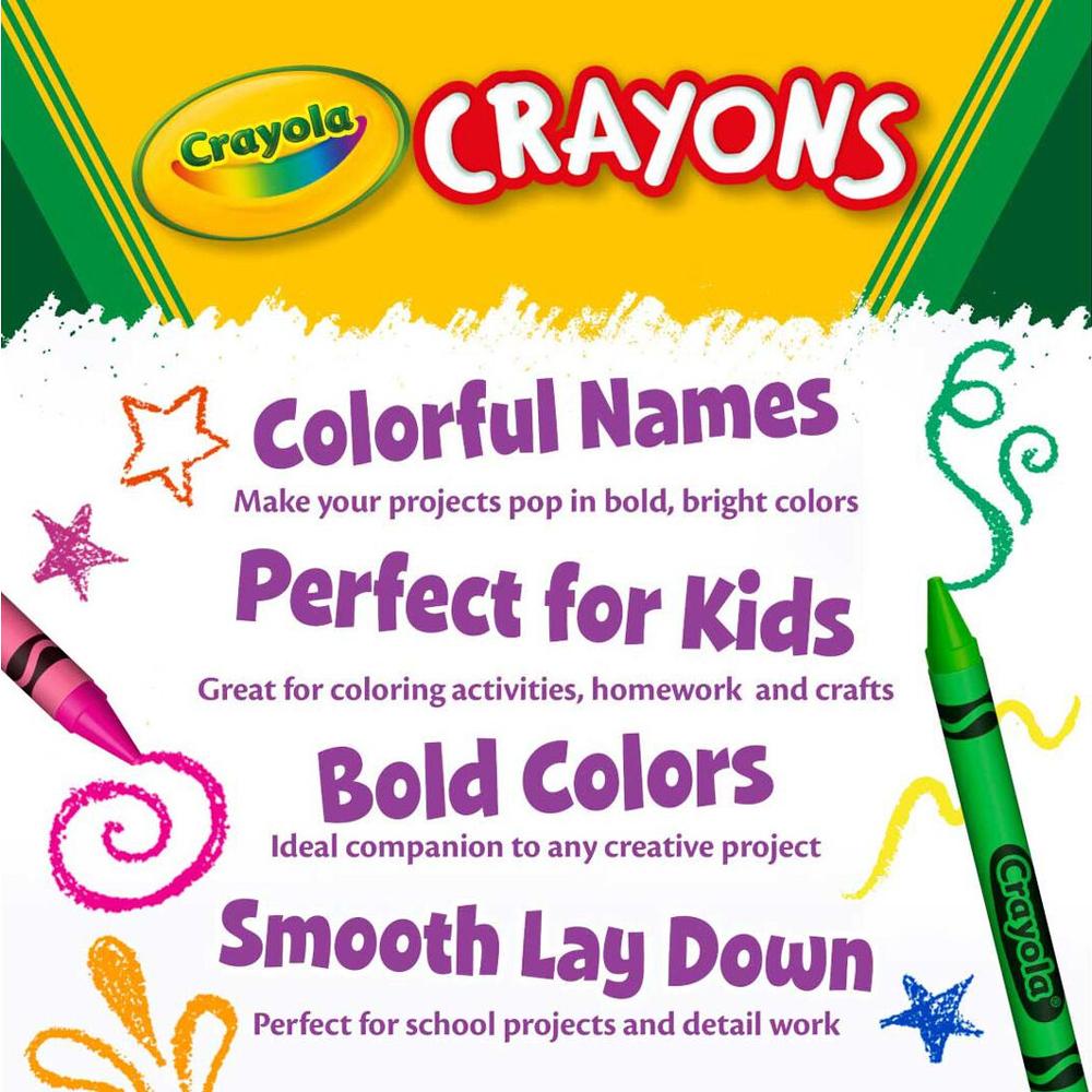 Hộp 8 Bút Sáp Màu Crayon Dạng Thỏi Lớn - Crayola 520389