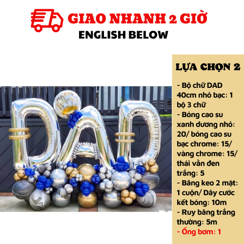 Bộ bong bóng trang trí ngày Father's Day balloon combo mfd45