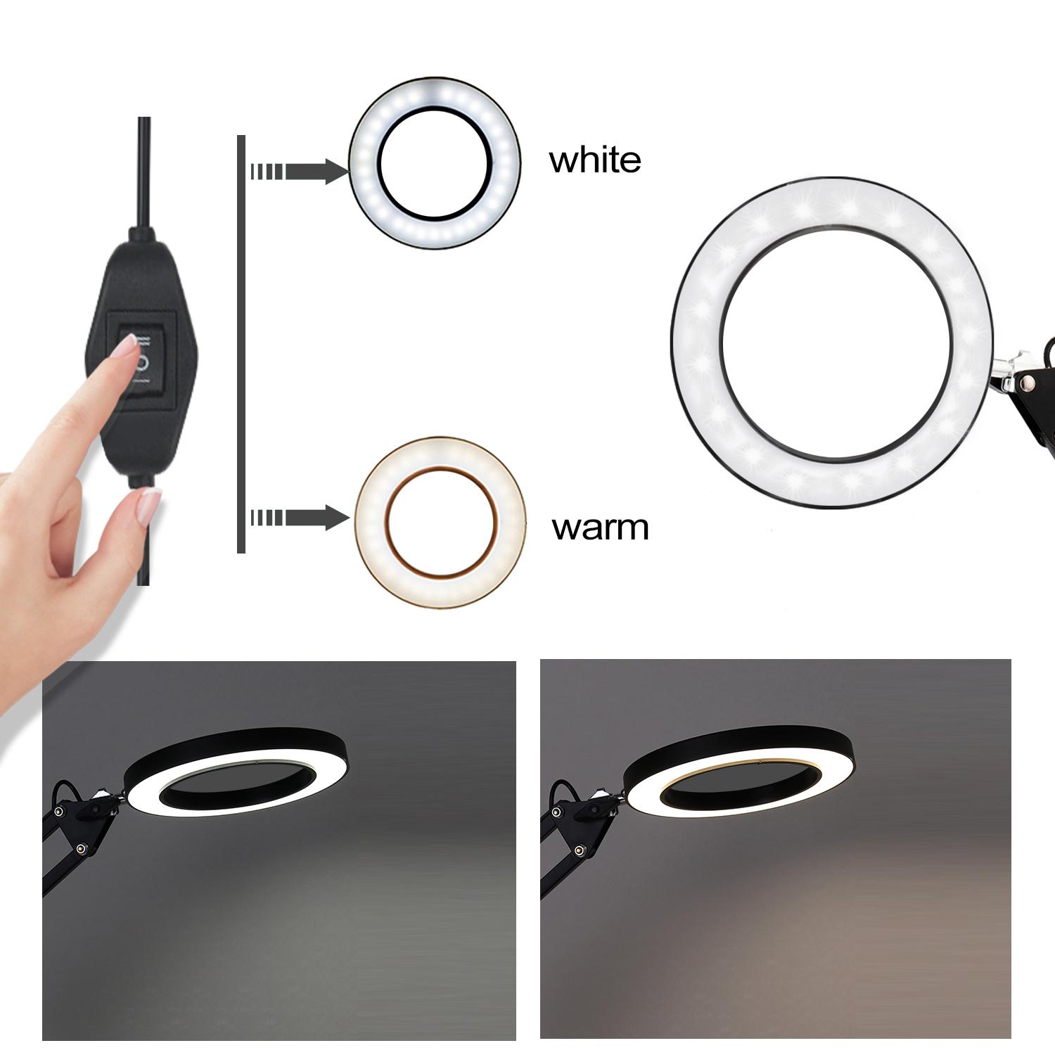 Đèn Bàn Led USB đọc sách có thể gập lại với 2 chế độ điều chỉnh độ sáng cho người cao tuổi và học sinh
