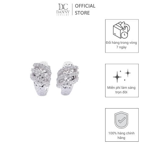 Bông Tai Nữ Bạc 925 Danny Jewelry Xi Bạch Kim Đính Đá CZ NI4GZ009