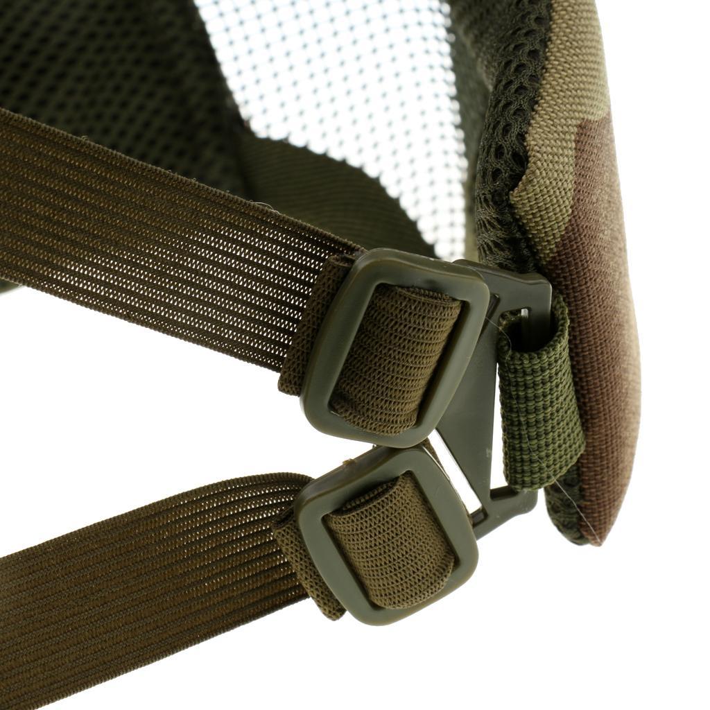 Half Face Lower Mask Metal Steel Mesh Adjustable Hunting Mask for Paintball Army CS
