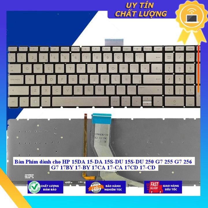 Bàn Phím dùng cho HP 15DA 15-DA 15S-DU 15S-DU 250 G7 255 G7 256 G7 17BY 17-BY 17CA 17-CA 17CD 17-CD  - MÀU BẠC - CÓ ĐÈN - Hàng Nhập Khẩu New Seal