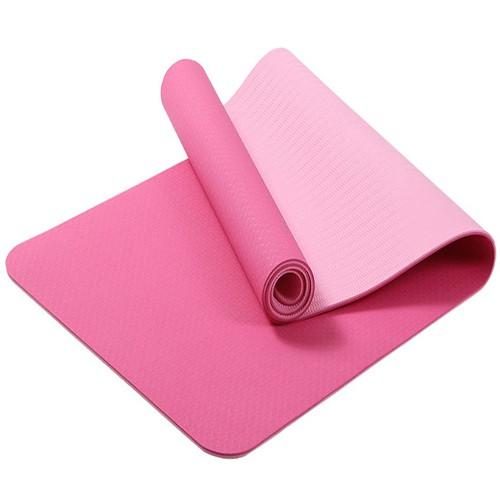 Thảm Tập Yoga 2 Lớp, Chất Liệu Cao Su Chống Trượt Siêu Bền, Siêu Mềm