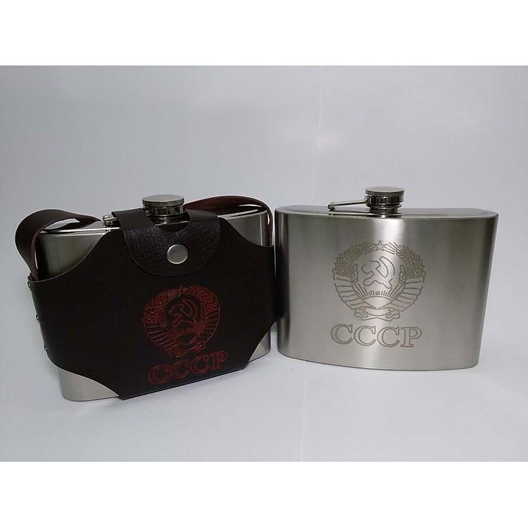 Bình INOX Đựng Rượu CCCP Truyền Thống 1L