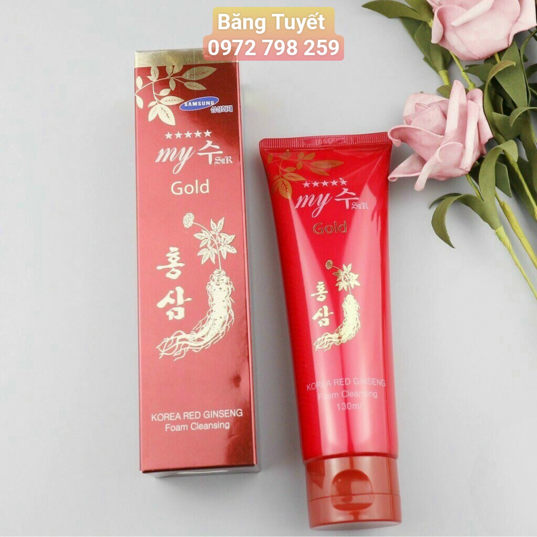 Sữa Rửa Mặt Sâm Đỏ My Gold Hàn Quốc 130ml