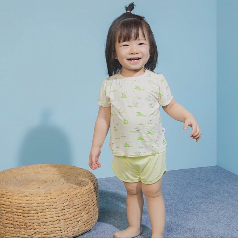 Bộ cộc cài vai cho bé gái