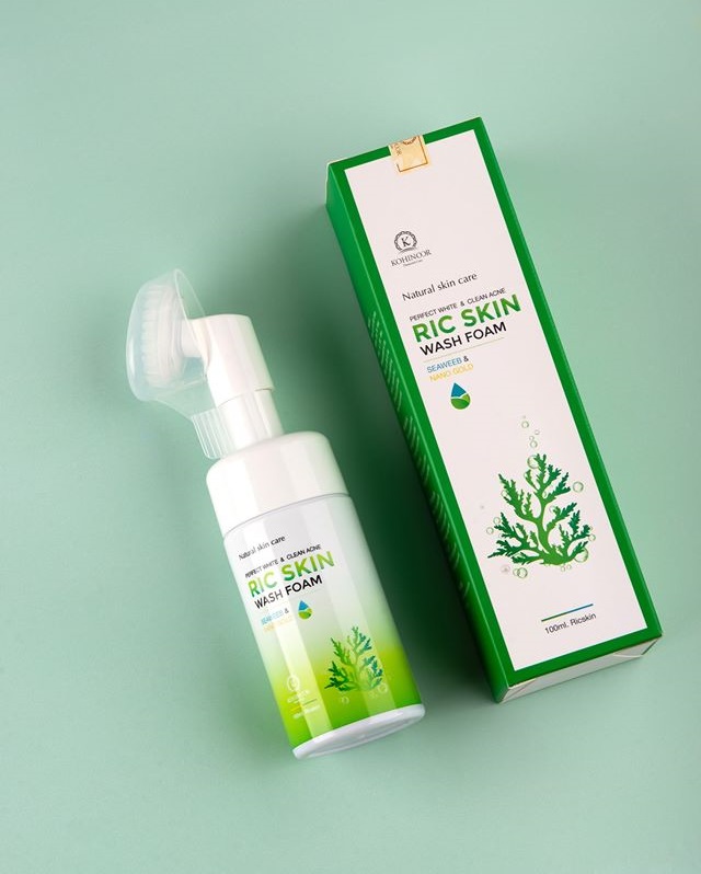 Sữa Rửa Mặt Ric Skin Wash Foam - Tặng Kèm Cột Tóc Tai Thỏ Màu Ngẫu Nhiên